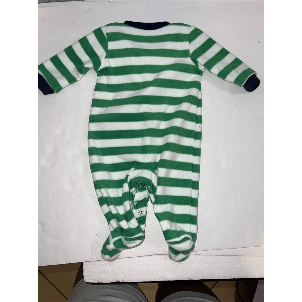 Carter's Christmas‎ Holiday Fleece Play Sleeper Newborn PJ Santa/ Reindeer